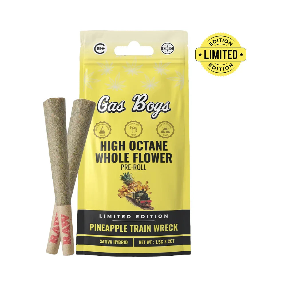 PINEAPPLE TRAIN WRECK WHOLE FLOWER PRE-ROLL 1.5GX2