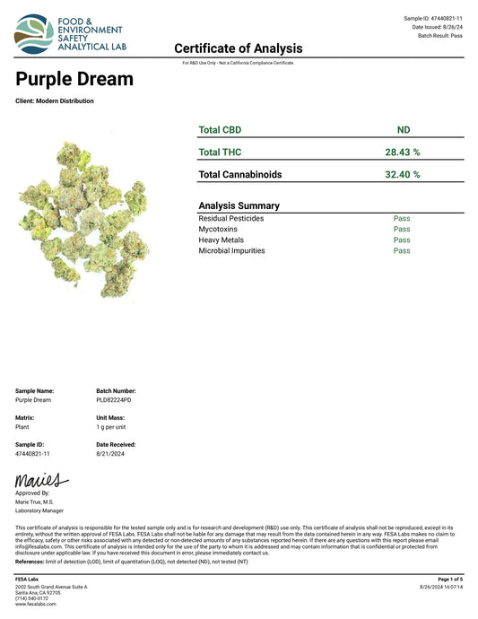 PURPLE DREAM WHOLE FLOWER PRE-ROLL 1.5Gx2