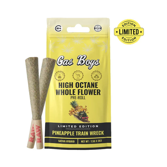 PINEAPPLE TRAIN WRECK WHOLE FLOWER PRE-ROLL 1.5GX2