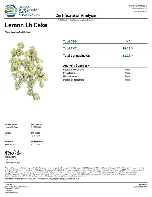 LEMON POUND CAKE WHOLE FLOWER PRE-ROLL 1.5Gx2